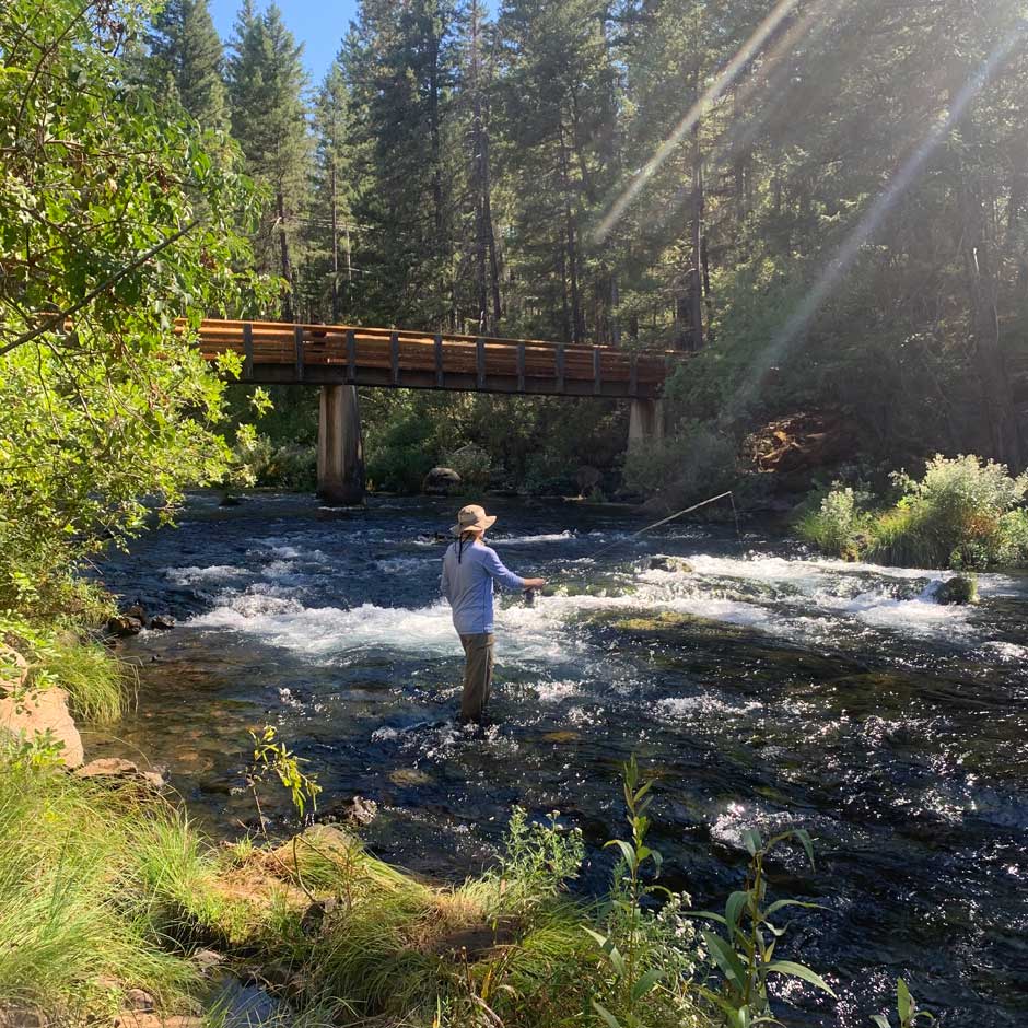 Fly fishing Burney Creek above Burney Falls