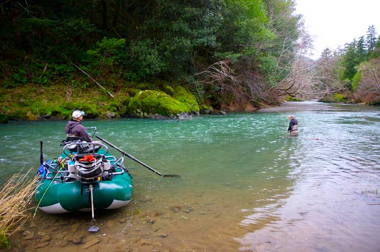 Rafts are a great way to fish some of southern Oregon's coastal rivers