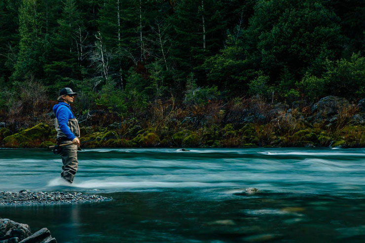 Guide Dax Messett fishing the coast