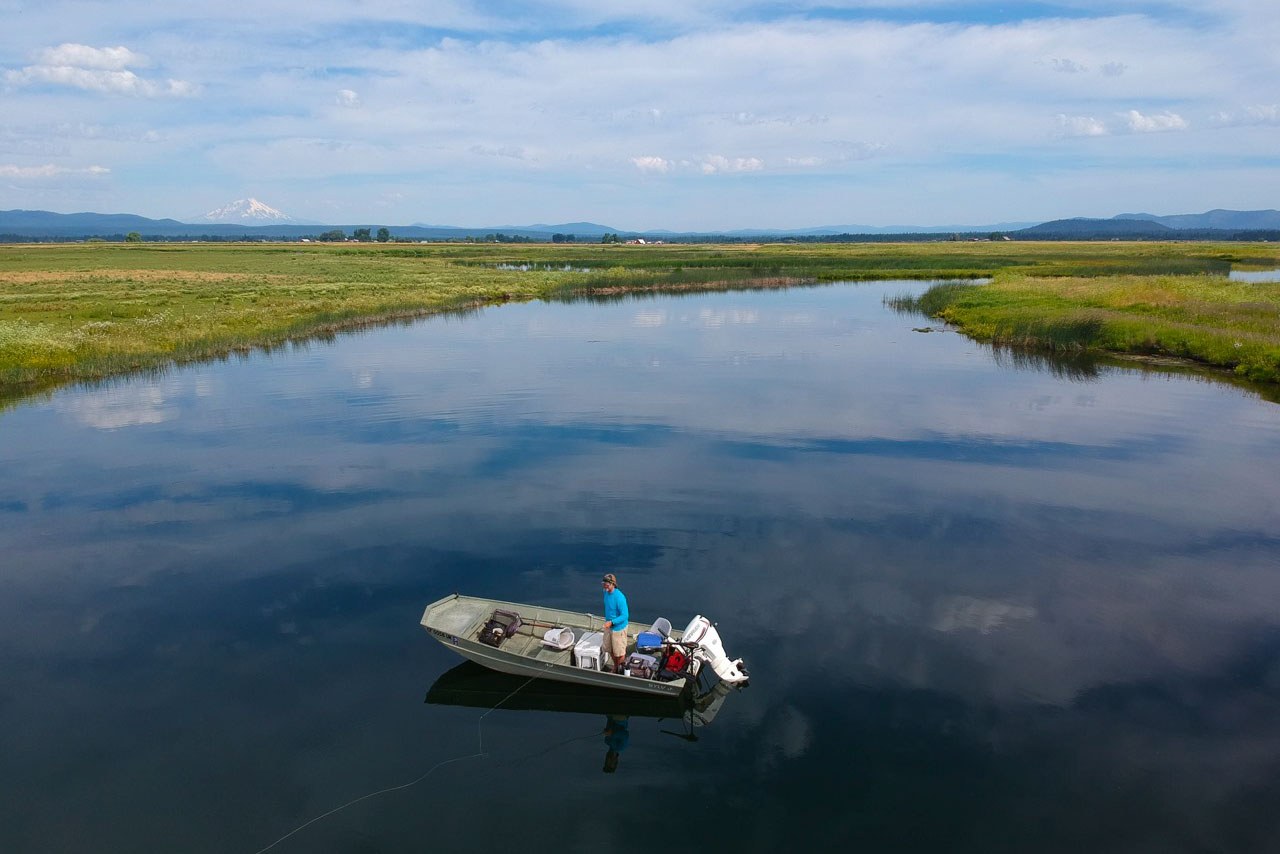 We fish Fall River from jonboats with gas and electric motors.