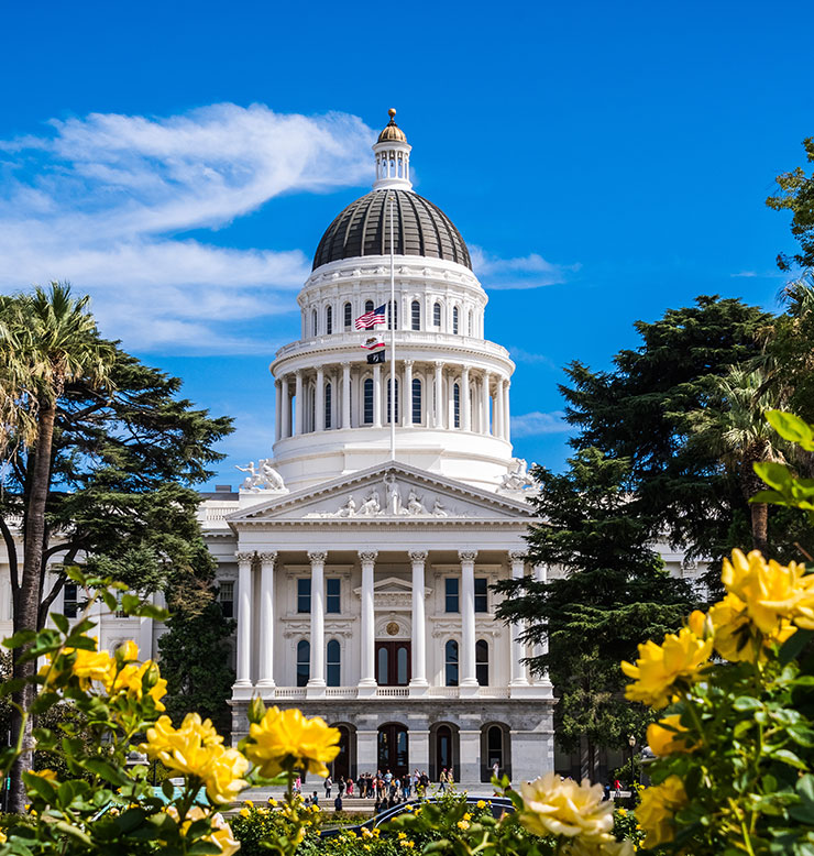 The State Capitol building in Sacramento, California