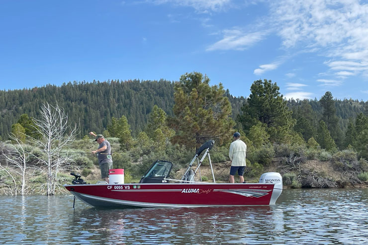 Mike guides Lake Davis from his 18ft lake boat