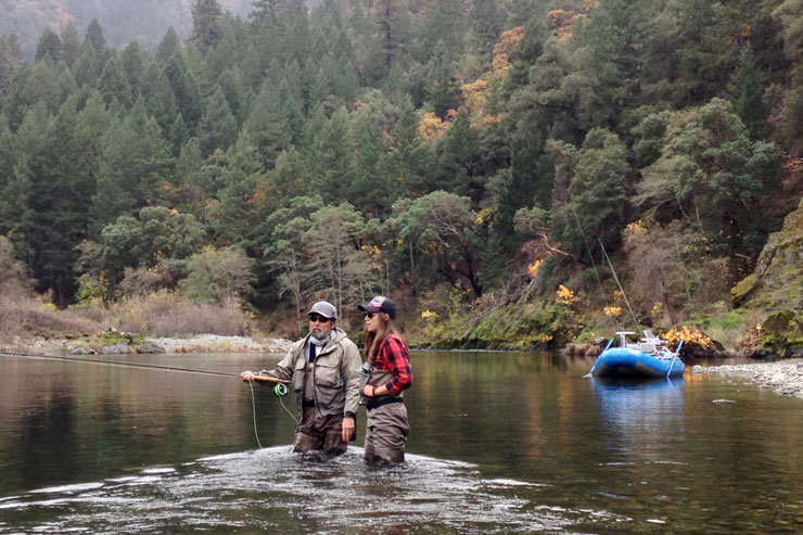 Guide Leslie Ajari on the Trinity River