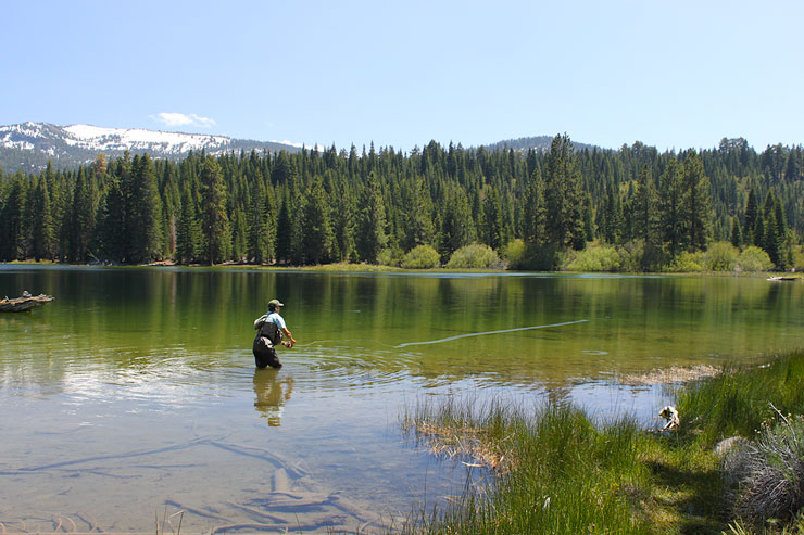 Sight-fishing is often the best approach at Manzanita Lake