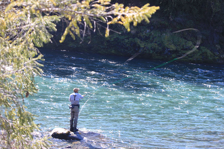 Guide Drew Griffith bombs a cast on the Smith